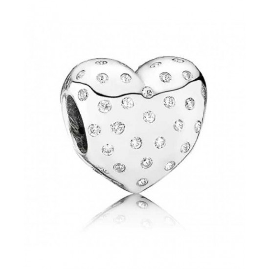 Pandora Charm British Heart Foundation Cubic Zirconia Heart PN 10738 Jewelry