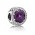 Pandora Charm Silver Royal Purple Radiant Heart PN 10741 Jewelry
