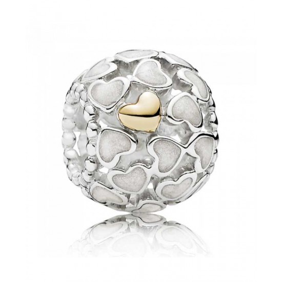 Pandora Charm Silver 14ct Gold Abundance Of Love Openwork PN 10751 Jewelry