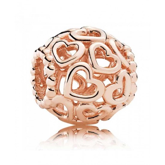 Pandora Charm Rose Open Your Heart PN 10753 Jewelry