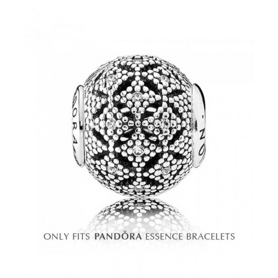 Pandora Charm Essence Silver Cubic Zirconia Compassion PN 10792 Jewelry