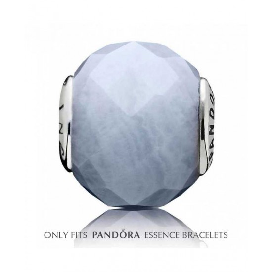 Pandora Charm Essence Silver Blue Agate Patience PN 10794 Jewelry
