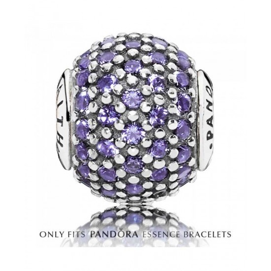 Pandora Charm Essence Silver Purple Faith PN 10826 Jewelry
