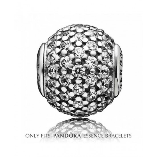 Pandora Charm Essence Silver Cubic Zirconia Pave Generosity PN 10845 Jewelry