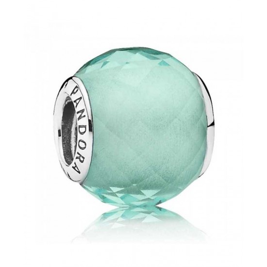 Pandora Charm Silver Faceted Synthetic Green Quartz PN 10848 Jewelry
