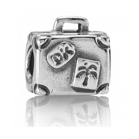 Pandora Charm Sterling Silver Suitcase Bead PN 10858 Jewelry