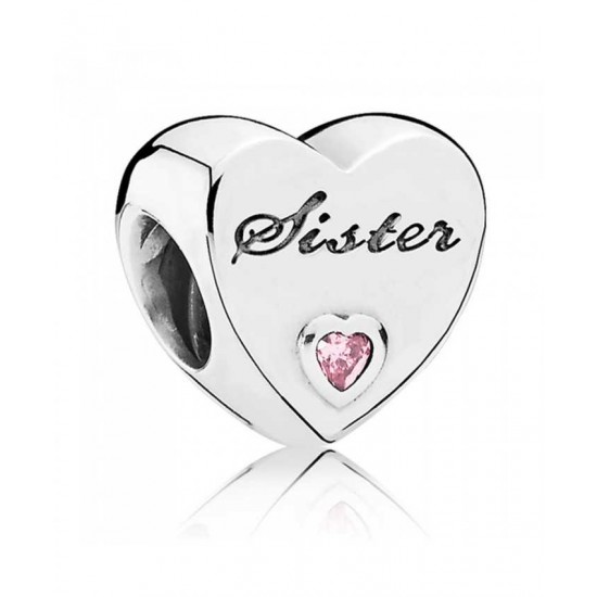 Pandora Charm Silver Sisters Love Heart PN 10870 Jewelry