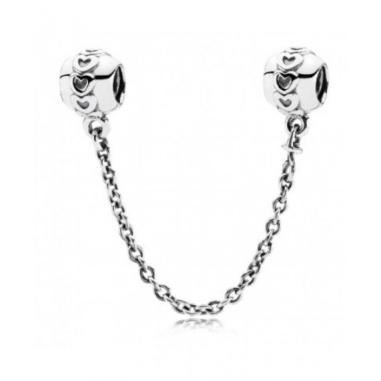 Pandora Safety Chain Silver Hearts PN 11514 Jewelry