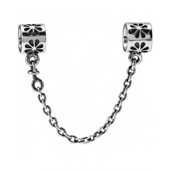 Pandora Safety Chain Silver Flower PN 11519 Jewelry