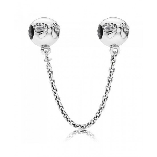 Pandora Safety Chain Silver Bow PN 11521 Jewelry