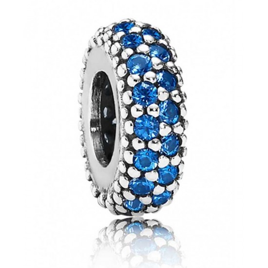 Pandora Spacer Silver Starry Night Blue Crystal PN 11530 Jewelry