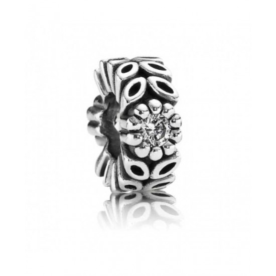 Pandora Spacer Silver Sparkling Forest Flower PN 11540 Jewelry