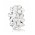 Pandora Spacer Silver White Enamel Daisy PN 11543 Jewelry