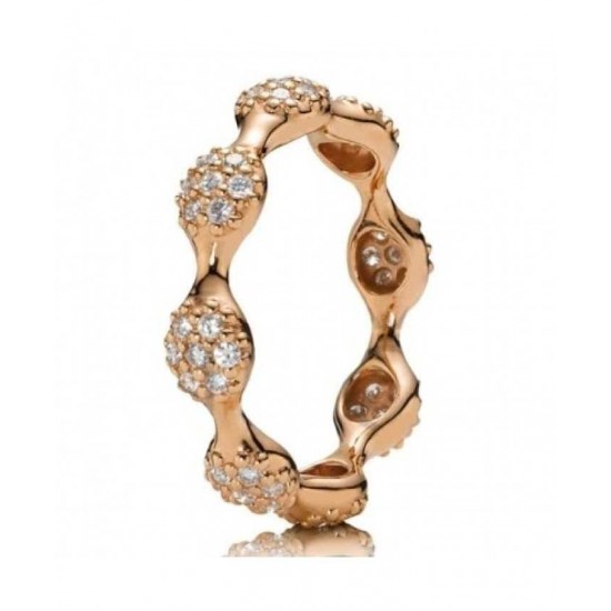Pandora Ring 18ct Rose Gold Pave Diamond PN 11563 Jewelry