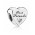 Pandora Charm Silver Cubic Zirconia Friendship Heart PN 10700 Jewelry