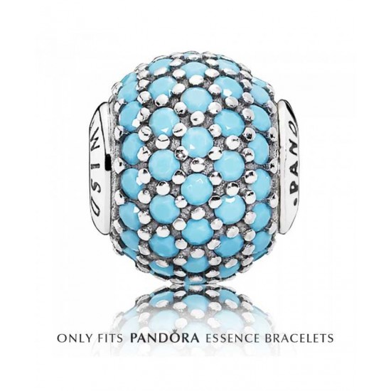 Pandora Charm Essence Silver Turquoise Crystal Wisdom PN 10793 Jewelry