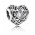 Pandora Charm Silver March Birthstone Signature Heart PN 10892 Jewelry