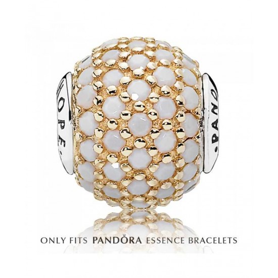 Pandora Charm Essence 14ct White Crystal Hope PN 11033 Jewelry