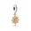 Pandora Charm Silver 14ct Gold Lace Botanique PN 11035 Jewelry