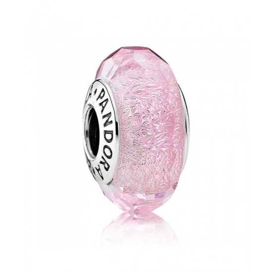 Pandora Charm Pink Shimmer Glass PN 11066 Jewelry