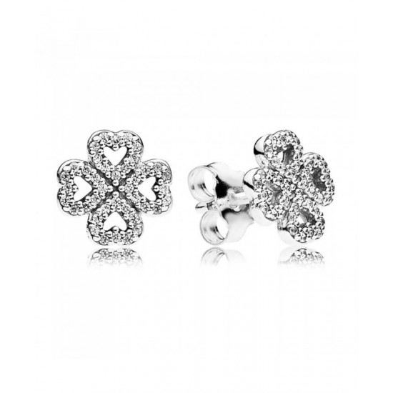 Pandora Earring Silver Petals Of Love Stud PN 11146 Jewelry