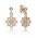 Pandora Earring 14ct Cubic Zirconia Lace Botanique Stud PN 11159 Jewelry