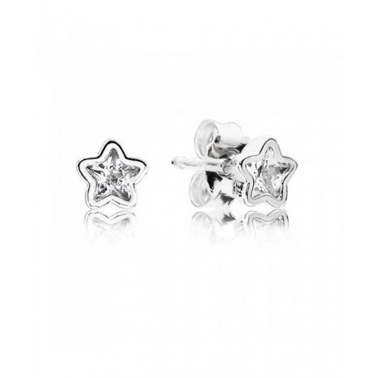 Pandora Earring Silver Cubic Zirconia Starshine Stud PN 11160 Jewelry