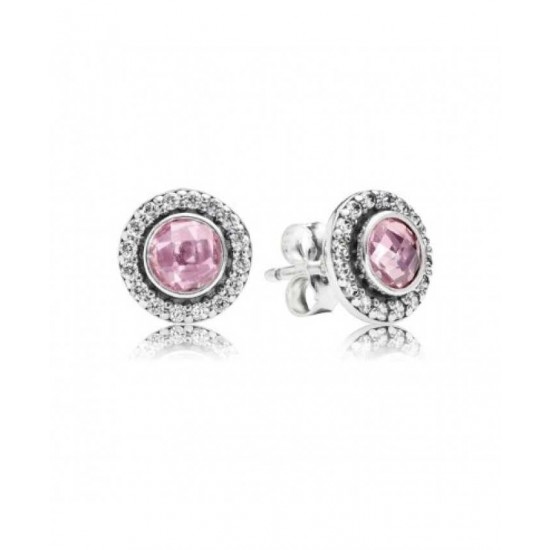 Pandora Earring Statement Pink Sparkling Stud PN 11165 Jewelry