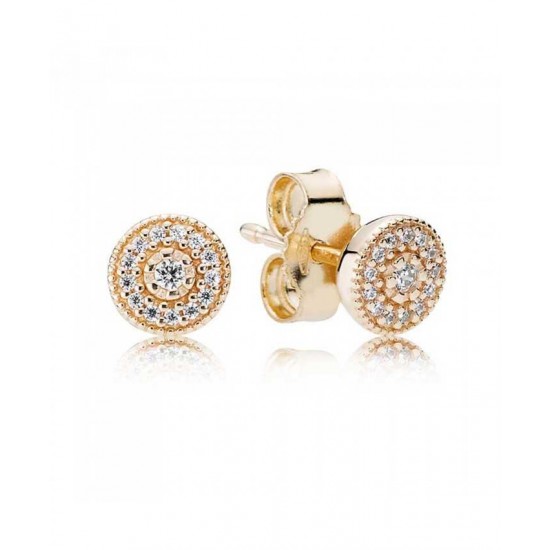 Pandora Earring 14ct Gold Radiant Elegance PN 11174 Jewelry