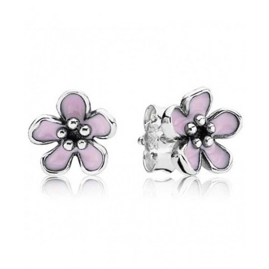 Pandora Earring Silver Cherry Blossom Flower Studs PN 11184 Jewelry