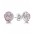 Pandora Earring Silver Pink Enamel Rose Stud PN 11199 Jewelry