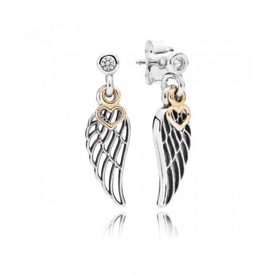 Pandora Earring Silver Cubic Zirconia Love And Guidance Studs PN 11201 Jewelry