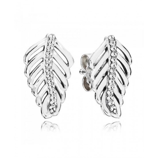 Pandora Earring Silver Cubic Zirconia ShimmeRing PN 11204 Jewelry