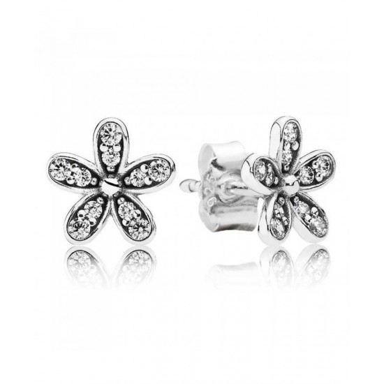 Pandora Earring Silver Cubic Zirconia Daisy Stud PN 11208 Jewelry