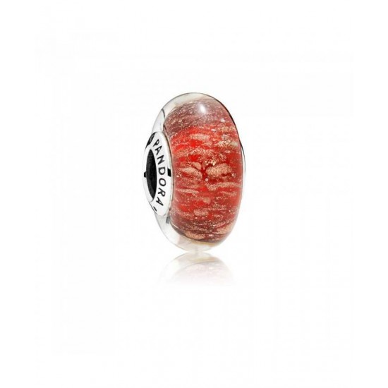 Pandora Charm Red Twinkle Glass Murano PN 11283 Jewelry