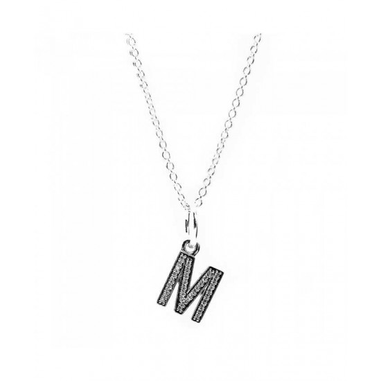 Pandora Necklace Sparkling Alphabet M PN 11309 Jewelry