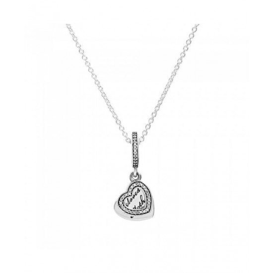 Pandora Necklace Silver Beloved Mother PN 11331 Jewelry