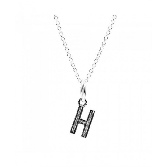 Pandora Necklace Sparkling Alphabet H PN 11347 Jewelry