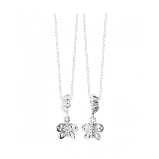 Pandora Necklace Silver Butterflies Complete PN 11351 Jewelry