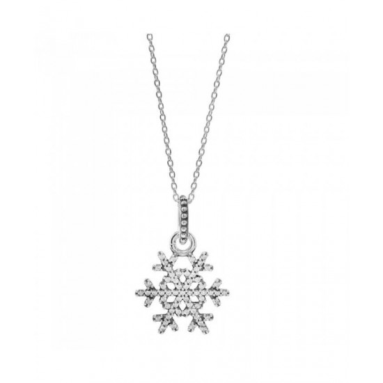 Pandora Necklace Sparkling Snowflake PN 11353 Jewelry