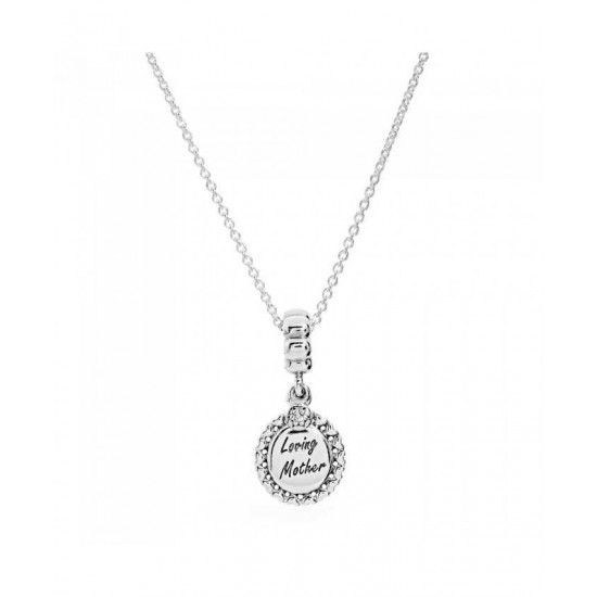 Pandora Necklace Silver Loving Mother PN 11377 Jewelry