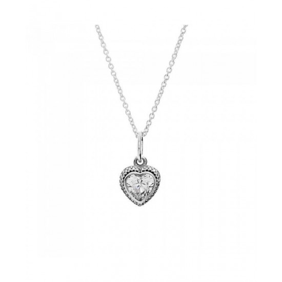 Pandora Necklace Silver Sparkling Love PN 11379 Jewelry