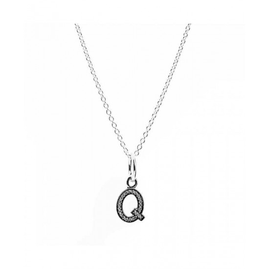 Pandora Necklace Sparkling Alphabet Q PN 11389 Jewelry