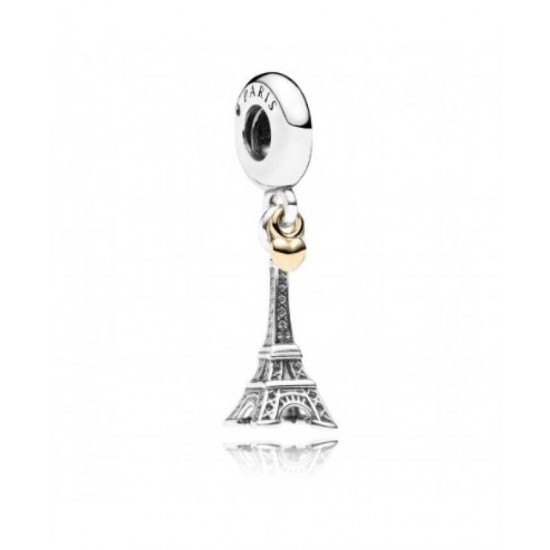 Pandora Pendant Silver Eiffel Tower 14ct Gold PN 11461 Jewelry