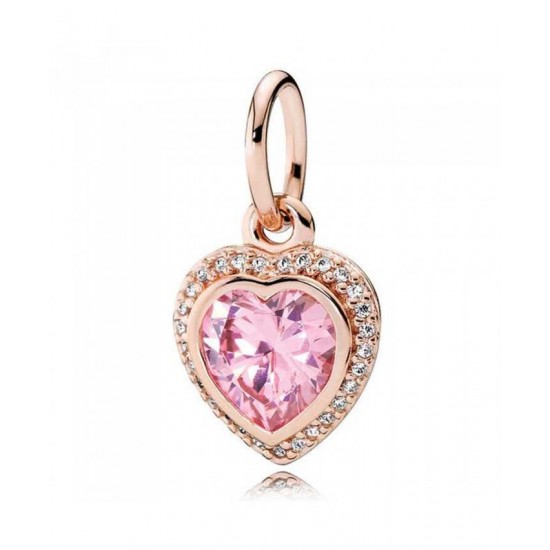 Pandora Pendant Rose Sparkling Love Cubic Zirconia Heart PN 11476 Jewelry