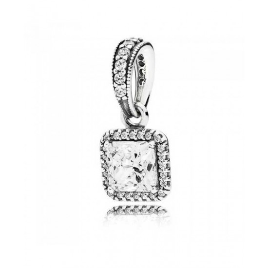 Pandora Pendant Silver Timeless Elegance Cubic Zirconia PN 11490 Jewelry