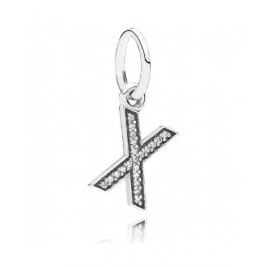 Pandora Charm Sparkling Alphabet X Pendant PN 10447 Jewelry