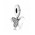 Pandora Charm Silver Cubic Zirconia FlutteRing PN 10555 Jewelry