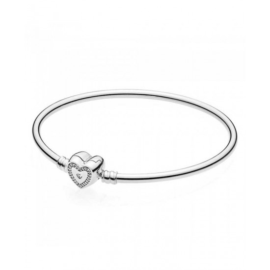Pandora Bangle Silver Wishful Heart Limited Edition Moments PN 11391 Jewelry
