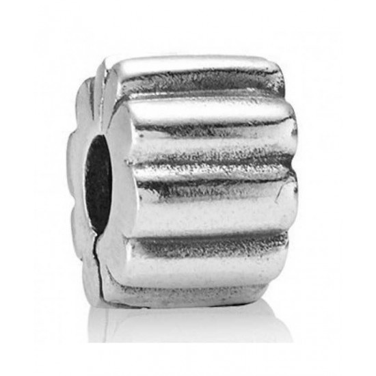 Pandora Clip Silver Ridged Spacer PN 11423 Jewelry